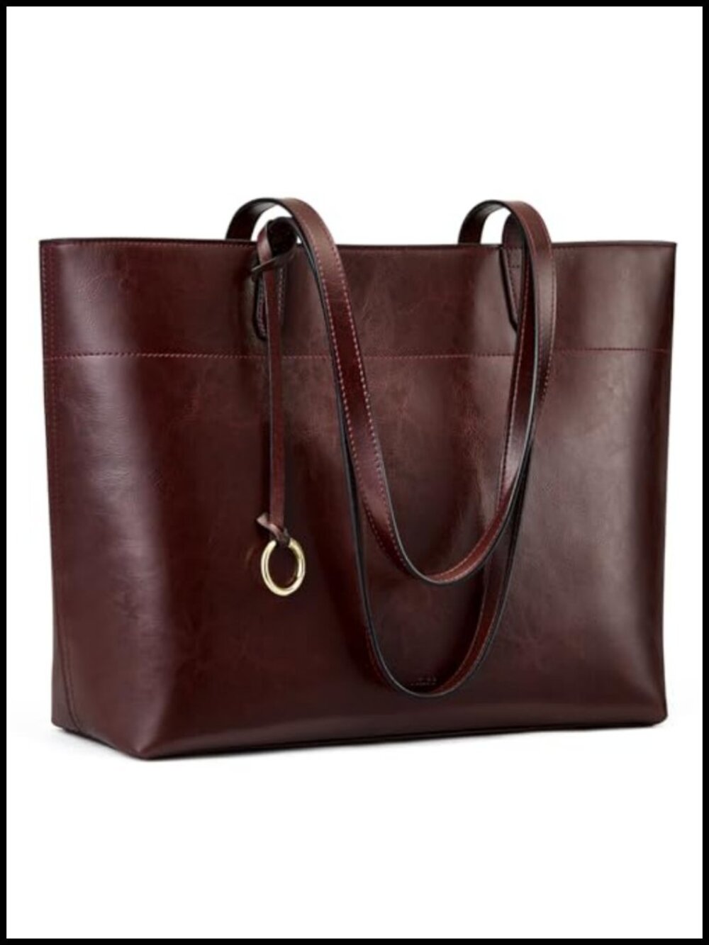 Genuine Leather Large Work Tote Travel Satchel Shoulder Bag